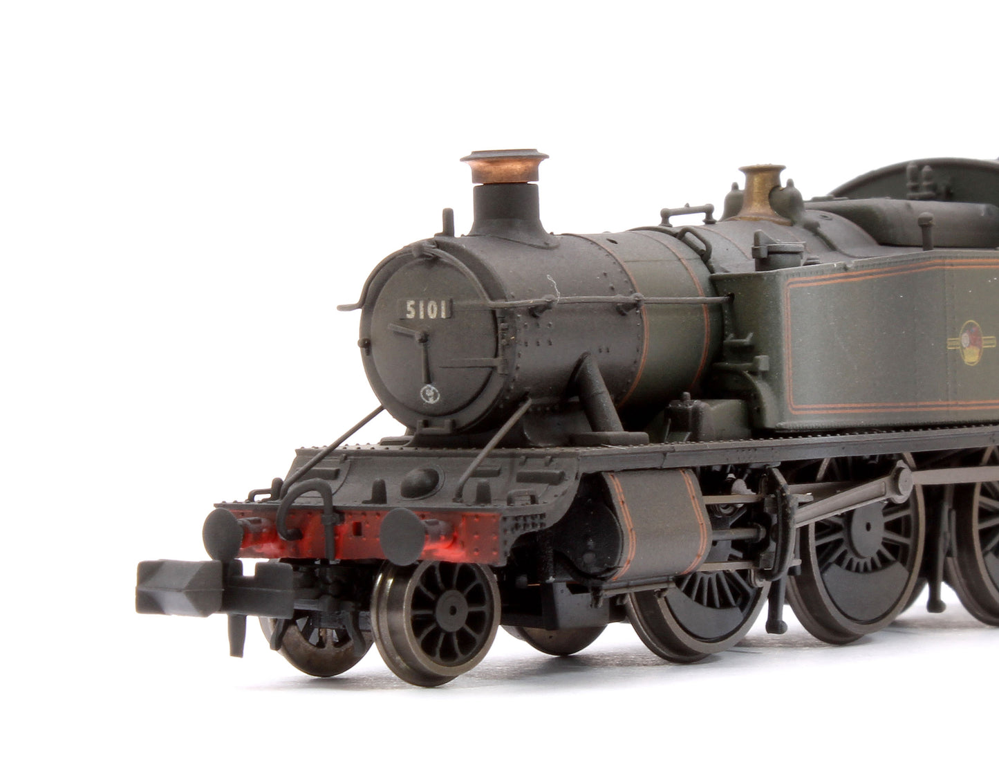 Custom Weathered Class 5101 Large Prairie British Railways BR Lined Green (Late Crest) 2-6-2 Tank Locomotive No.5101