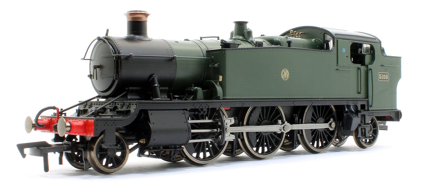 Pre-Owned Large Prairie 2-6-2 Tank Locomotive #5108 in GWR Green Shirt Button Roundel - DCC Fitted