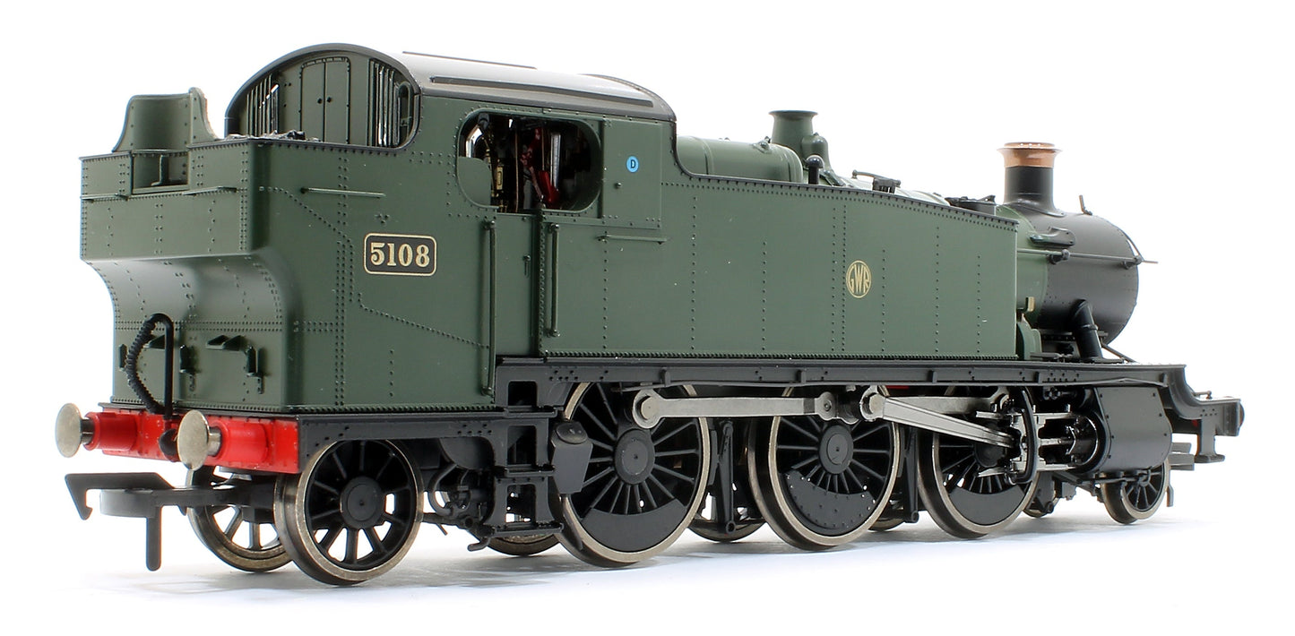 Pre-Owned Large Prairie 2-6-2 Tank Locomotive #5108 in GWR Green Shirt Button Roundel - DCC Fitted