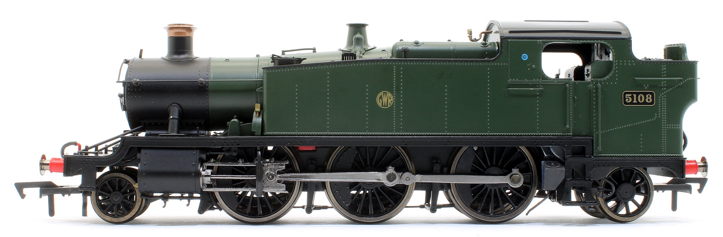 Pre-Owned Large Prairie 2-6-2 Tank Locomotive #5108 in GWR Green Shirt Button Roundel - DCC Fitted