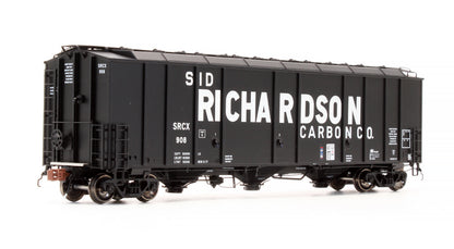 Pre-Owned SXT30268 Thrall 5750cf Carbon Black Covered Hopper (Late 70s Body 28 Hatch) Sid Richardson Co SRCX - Road #908