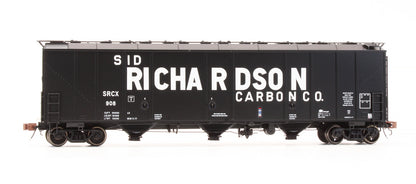 Pre-Owned SXT30268 Thrall 5750cf Carbon Black Covered Hopper (Late 70s Body 28 Hatch) Sid Richardson Co SRCX - Road #908