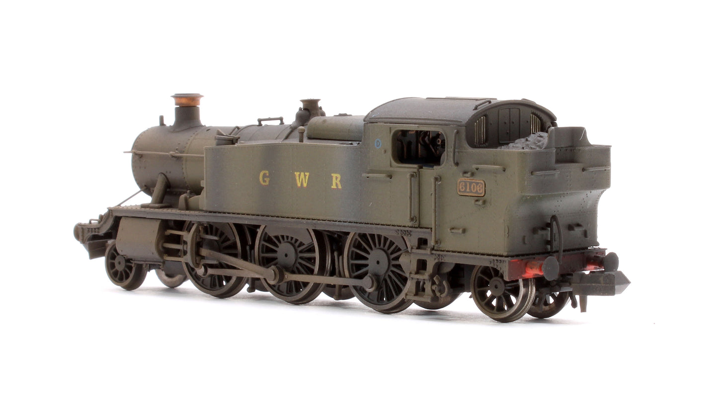 Custom Weathered Class 61xx Large Prairie Great Western GWR Green 2-6-2 Tank Locomotive No.6106