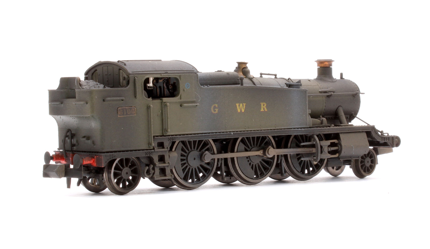 Custom Weathered Class 61xx Large Prairie Great Western GWR Green 2-6-2 Tank Locomotive No.6106