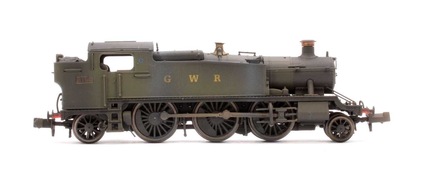 Custom Weathered Class 61xx Large Prairie Great Western GWR Green 2-6-2 Tank Locomotive No.6106