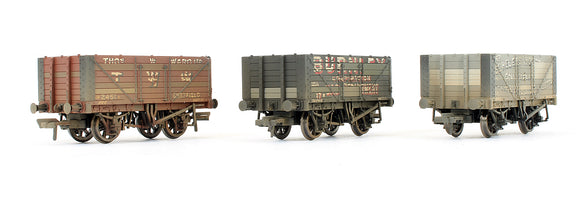 Pre-Owned Set Of 3 Northern Private Owner Wagons (Weathered)