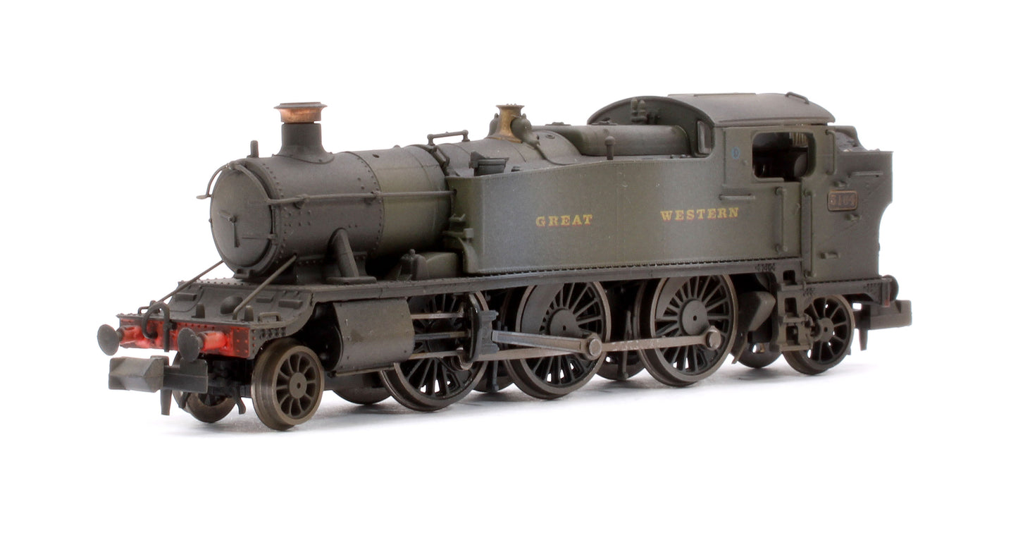 Custom Weathered Class 5101 Large Prairie Great Western GWR Green 2-6-2 Tank Locomotive No.5164