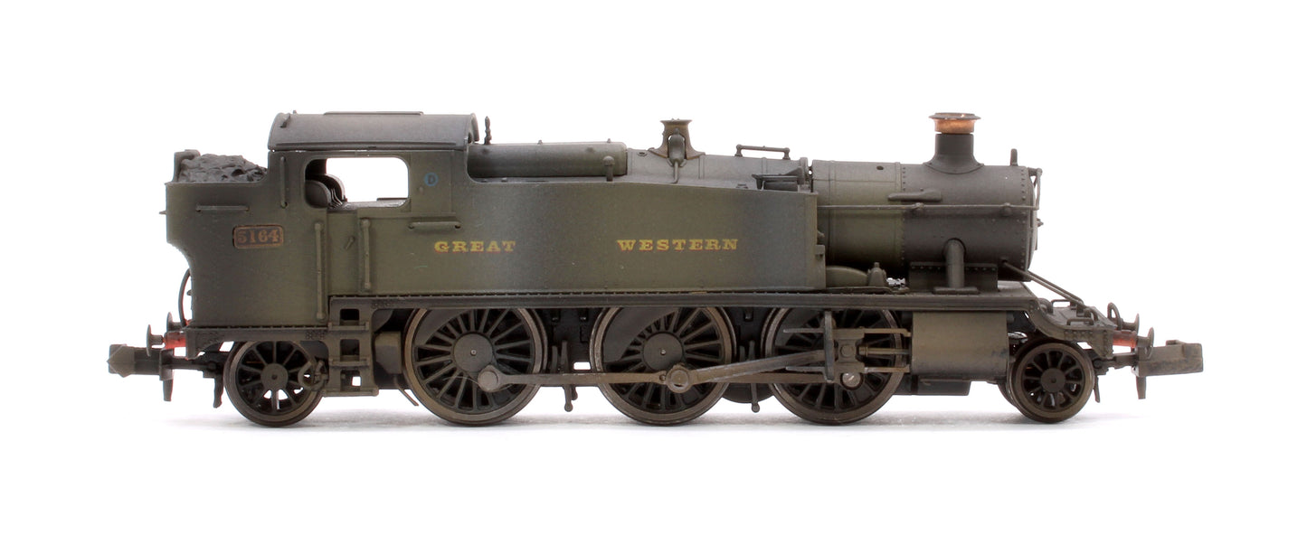 Custom Weathered Class 5101 Large Prairie Great Western GWR Green 2-6-2 Tank Locomotive No.5164