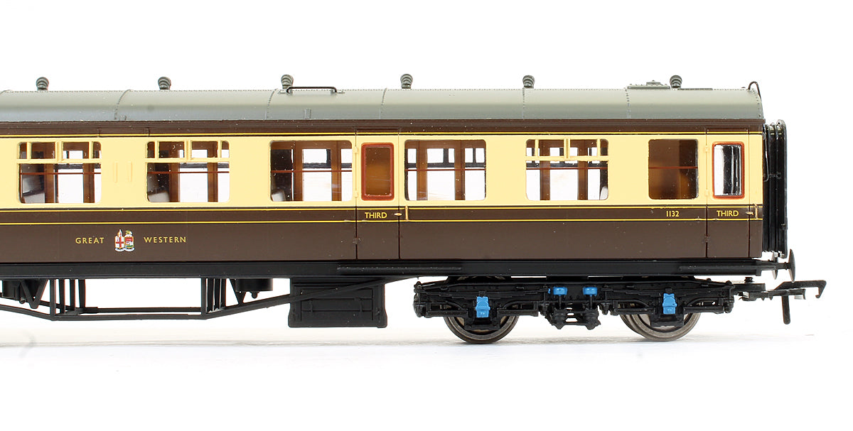 Pre-Owned GWR Chocolate & Cream 60ft Collett 3rd Corridor Coach '1132'