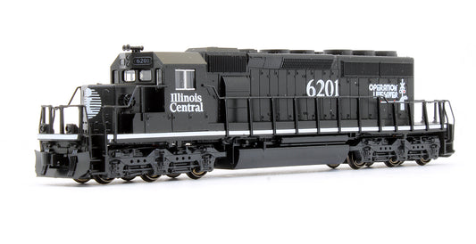 Pre-Owned SD40-2 Mid Cab Headlight Diesel Locomotive Illinois Central - Road #6201