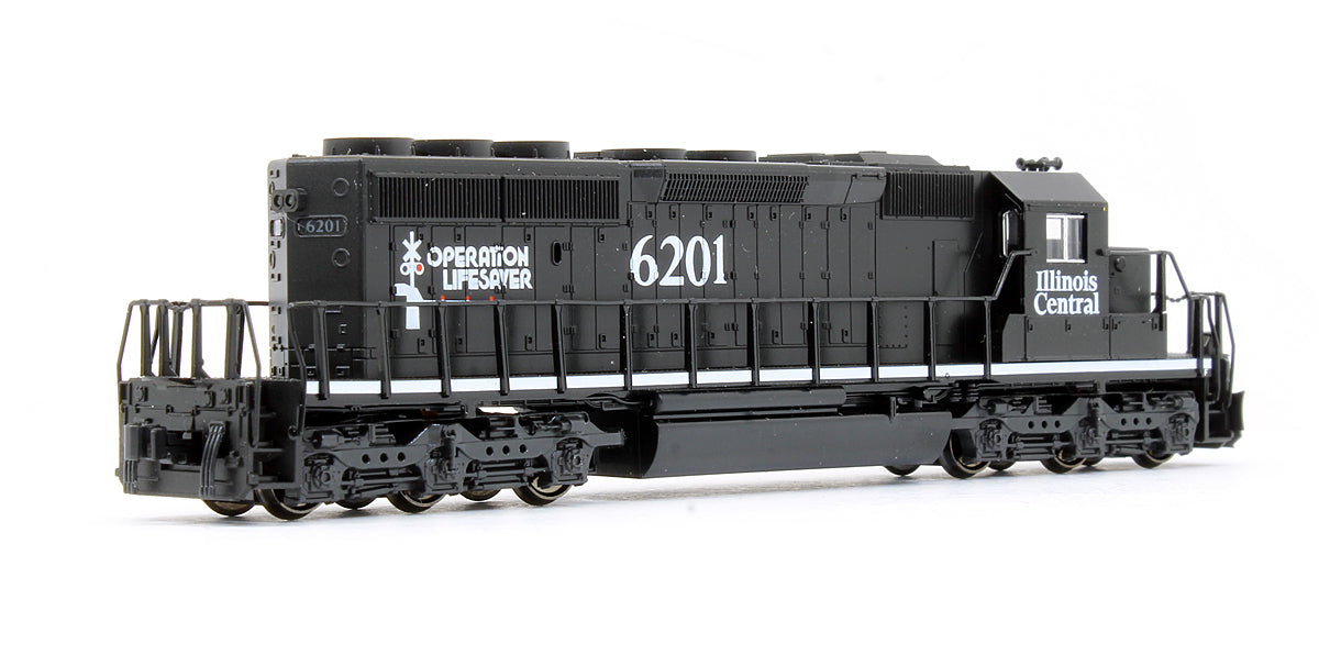 Pre-Owned SD40-2 Mid Cab Headlight Diesel Locomotive Illinois Central - Road #6201