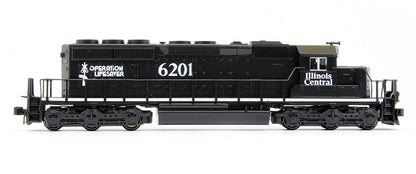 Pre-Owned SD40-2 Mid Cab Headlight Diesel Locomotive Illinois Central - Road #6201