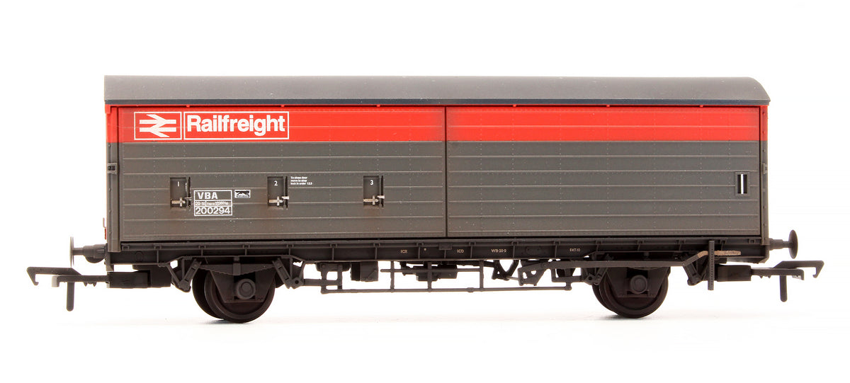 Pre-Owned 38-128 BR VBA Van BR Railfreight Red & Grey 200294 - Renumbered & Custom Weathered