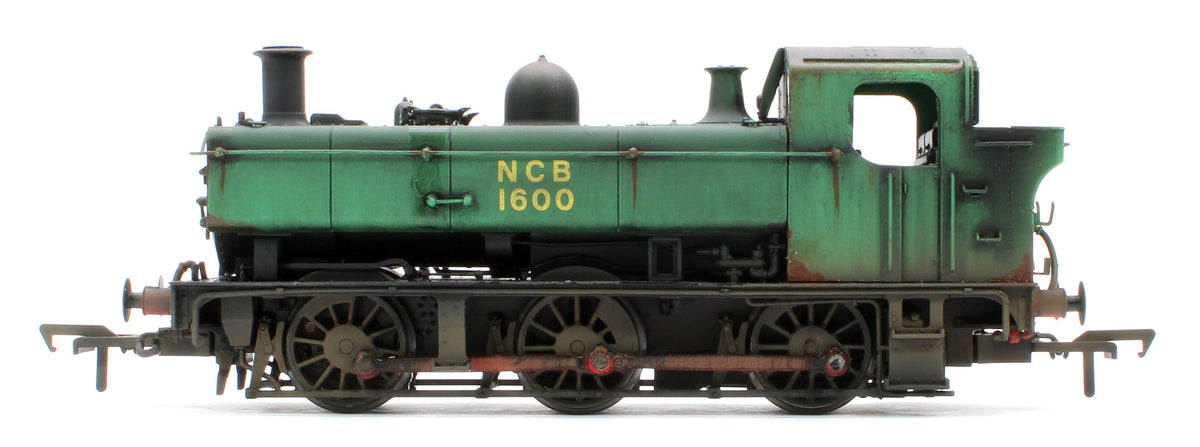 Bespoke Weathered MR-309A Class 16xx 0-6-0PT National Coal Board NCB Green 1600 Stream Locomotive - Heavy Weathering