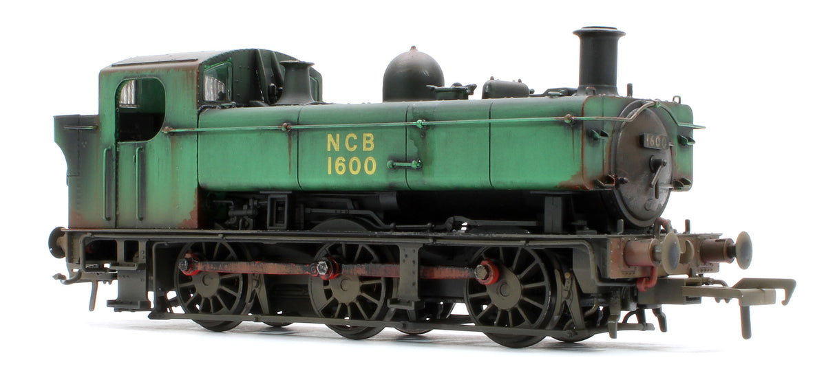 Bespoke Weathered MR-309A Class 16xx 0-6-0PT National Coal Board NCB Green 1600 Stream Locomotive - Heavy Weathering