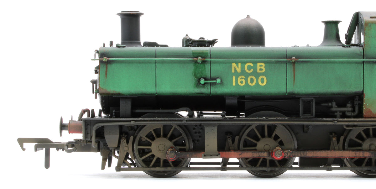 Bespoke Weathered MR-309A Class 16xx 0-6-0PT National Coal Board NCB Green 1600 Stream Locomotive - Heavy Weathering