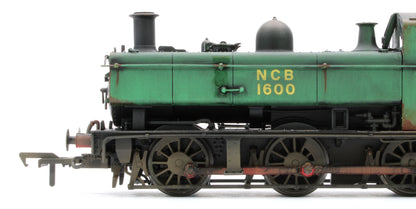 Bespoke Weathered MR-309A Class 16xx 0-6-0PT National Coal Board NCB Green 1600 Stream Locomotive - Heavy Weathering