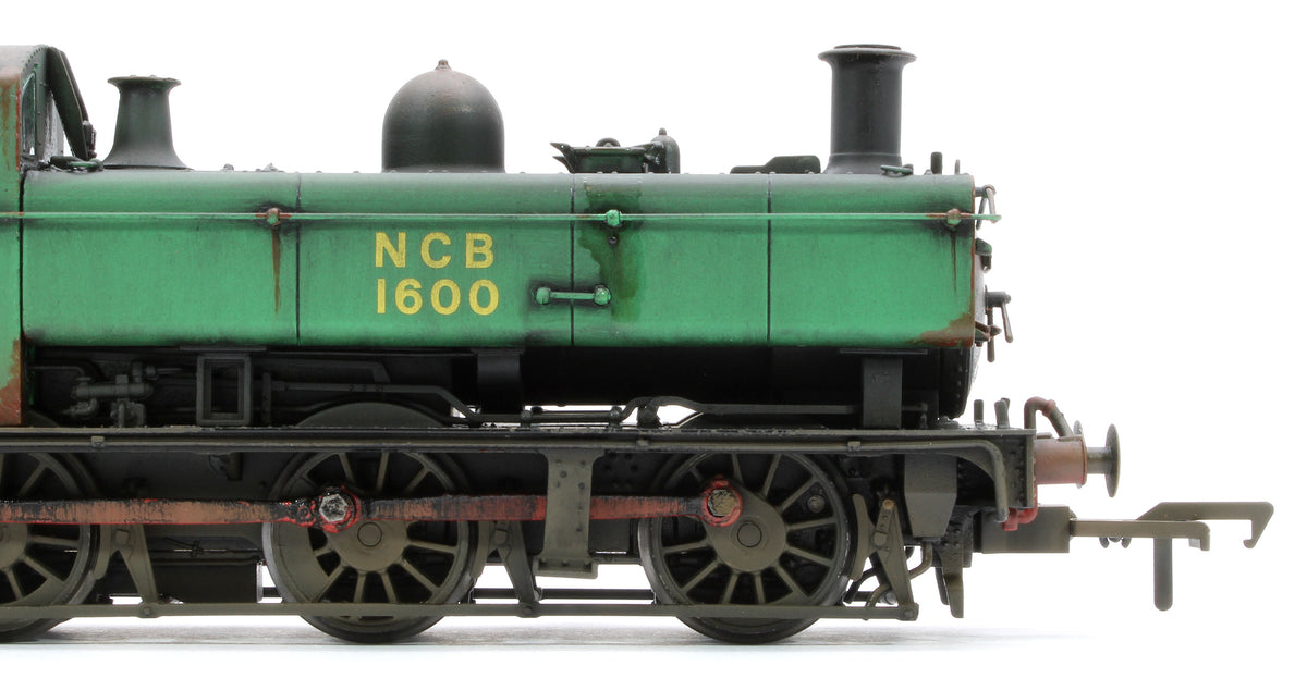 Bespoke Weathered MR-309A Class 16xx 0-6-0PT National Coal Board NCB Green 1600 Stream Locomotive - Heavy Weathering