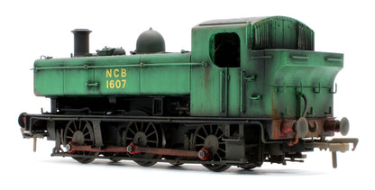 Bespoke Weathered MR-309B Class 16xx 0-6-0PT National Coal Board NCB Green 1607 Steam Locomotive - Heavy Weathering