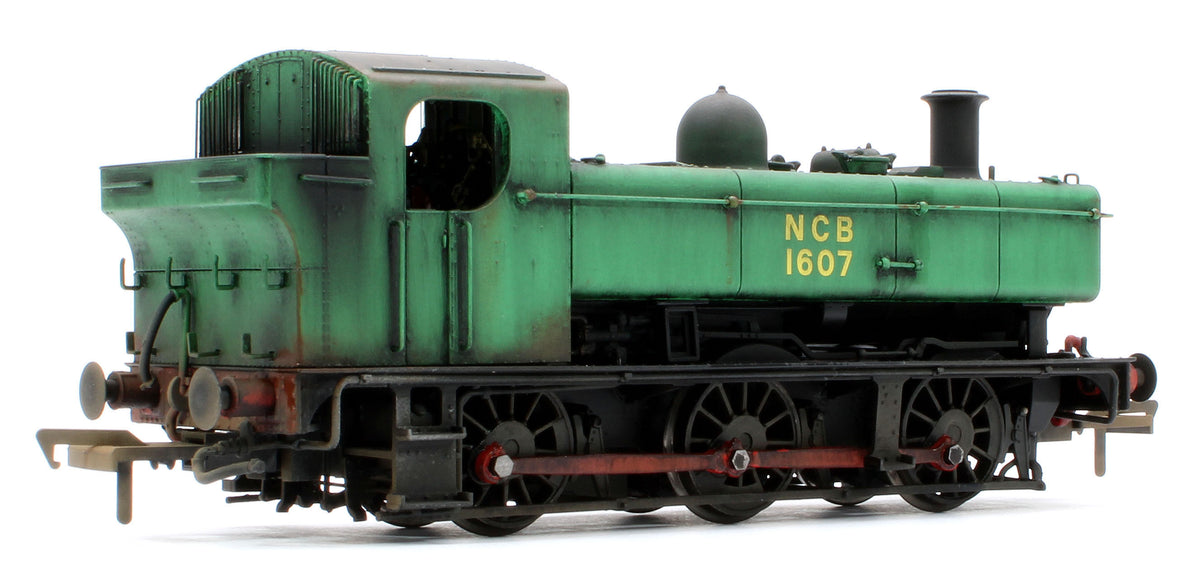 Bespoke Weathered MR-309B Class 16xx 0-6-0PT National Coal Board NCB Green 1607 Steam Locomotive - Heavy Weathering