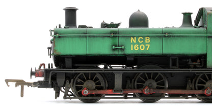 Bespoke Weathered MR-309B Class 16xx 0-6-0PT National Coal Board NCB Green 1607 Steam Locomotive - Heavy Weathering