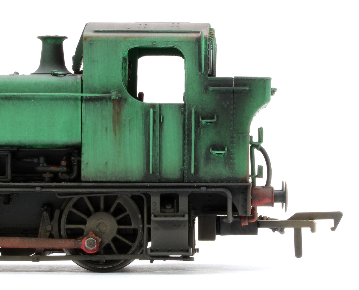 Bespoke Weathered MR-309B Class 16xx 0-6-0PT National Coal Board NCB Green 1607 Steam Locomotive - Heavy Weathering