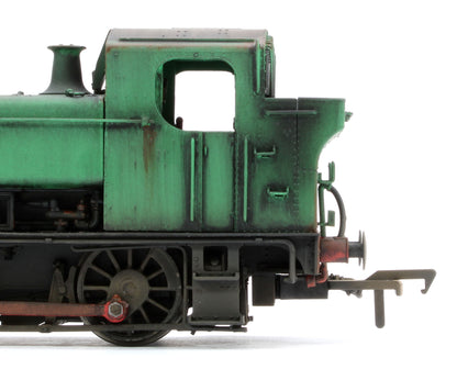 Bespoke Weathered MR-309B Class 16xx 0-6-0PT National Coal Board NCB Green 1607 Steam Locomotive - Heavy Weathering