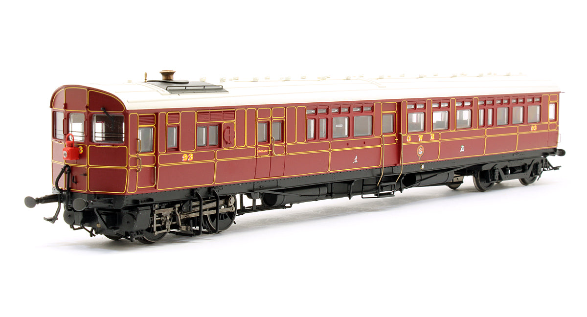 Pre-Owned K2301SF GWR Steam Railmotor "R" Number 93 GWR Crimson Lake - DCC Sound