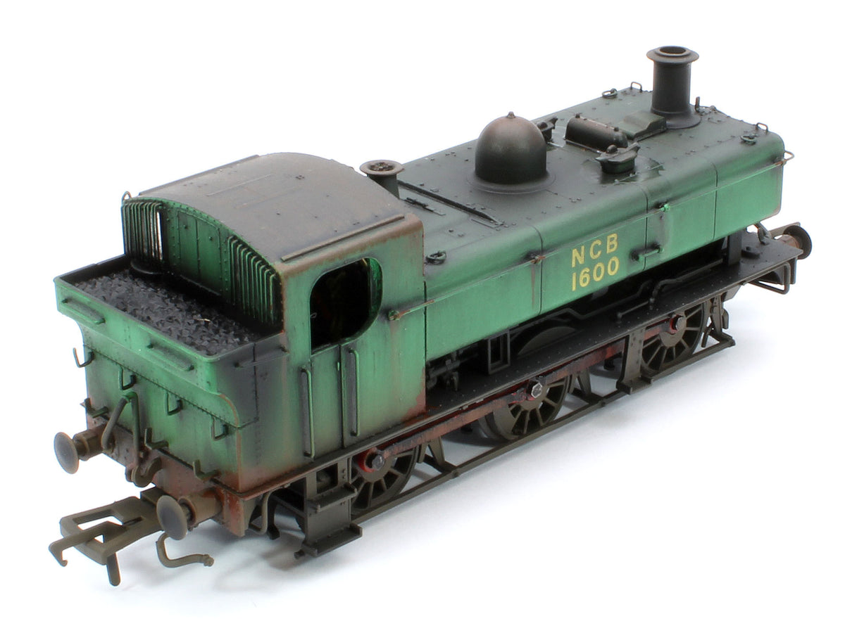 Bespoke Weathered MR-309A Class 16xx 0-6-0PT National Coal Board NCB Green 1600 Stream Locomotive - Heavy Weathering