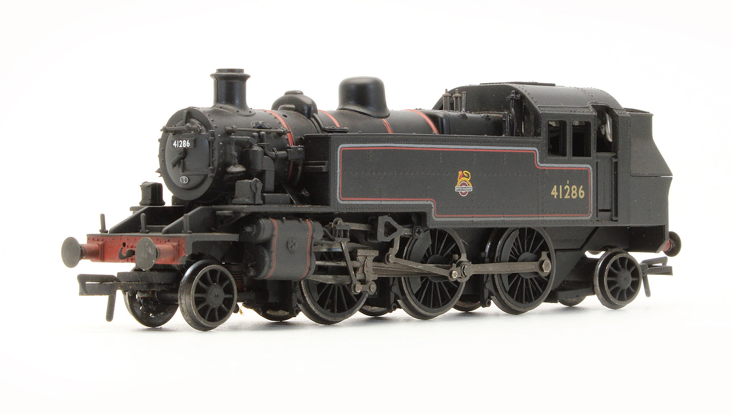 Pre-Owned Ivatt Tank 41286 Push Pull Fitted BR Lined Black Early Crest Steam Locomotive - Weathered