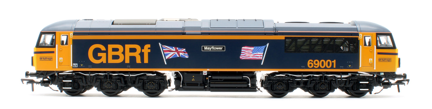 Class 69 69001 'Mayflower' GBRf (UK & US Flags) Diesel Locomotive - DCC Sound