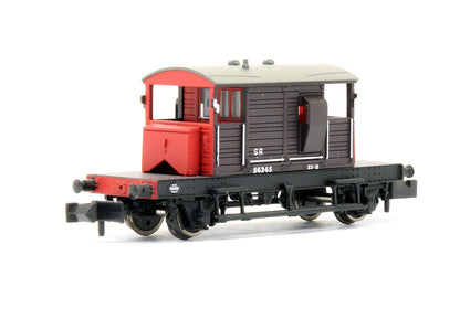 Pre-Owned 377-851 SR Pill Box Brake Van SR Brown Grey Roof