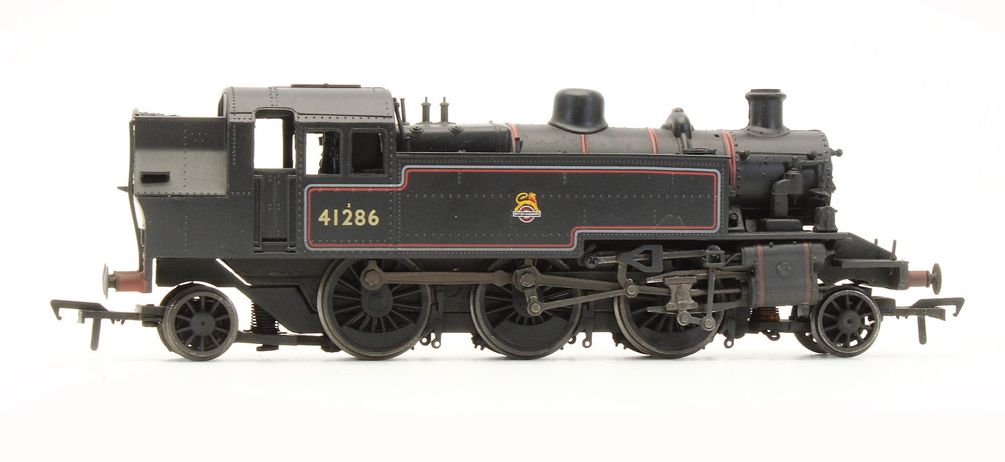 Pre-Owned Ivatt Tank 41286 Push Pull Fitted BR Lined Black Early Crest Steam Locomotive - Weathered