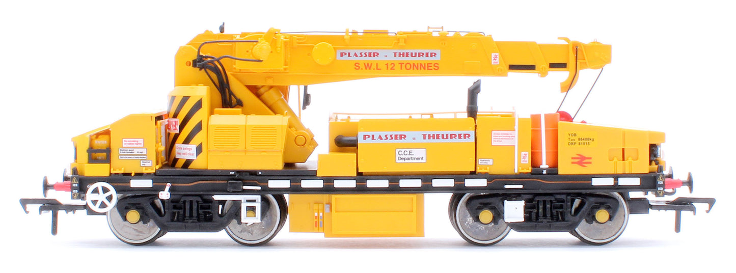 E87108 Plasser 12T YOB Diesel-Hydraulic Crane DRP81515 BR Departmental Yellow
