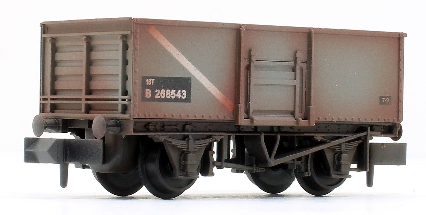 Pre-Owned NR-44BW 10ft Butterley Steel Open Wagon BR Mid-Grey No.268543 - Weathered