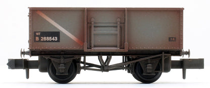 Pre-Owned NR-44BW 10ft Butterley Steel Open Wagon BR Mid-Grey No.268543 - Weathered