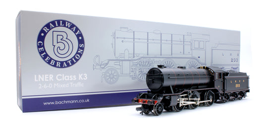 LNER K3 Flared Tender 203 LNER Lined Black Steam Locomotive