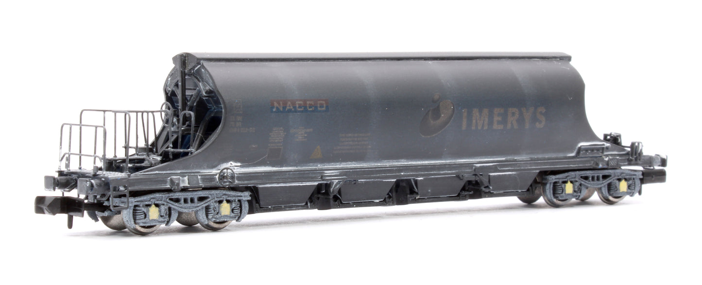 Pack of 4 JIA Nacco Wagons Imerys Blue - Heavily Weathered