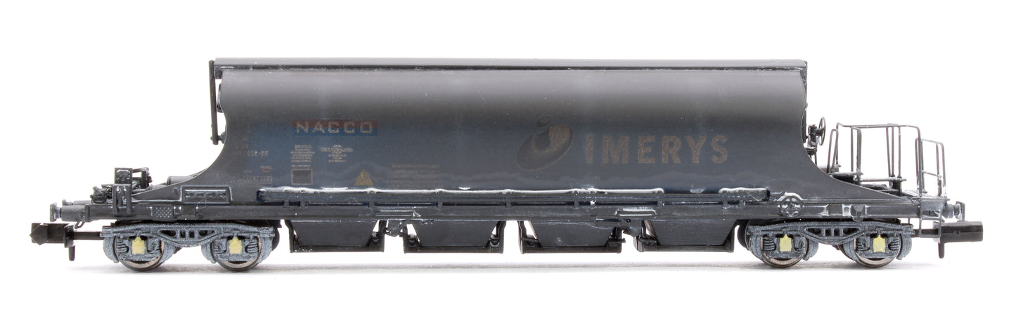 Pack of 4 JIA Nacco Wagons Imerys Blue - Heavily Weathered