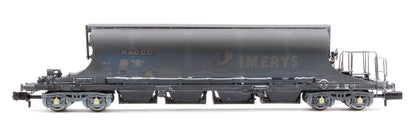 Pack of 4 JIA Nacco Wagons Imerys Blue - Heavily Weathered