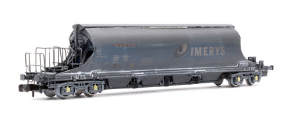 Pack of 4 JIA Nacco Wagons Imerys Blue - Heavily Weathered