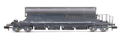 Pack of 4 JIA Nacco Wagons Imerys Blue - Heavily Weathered