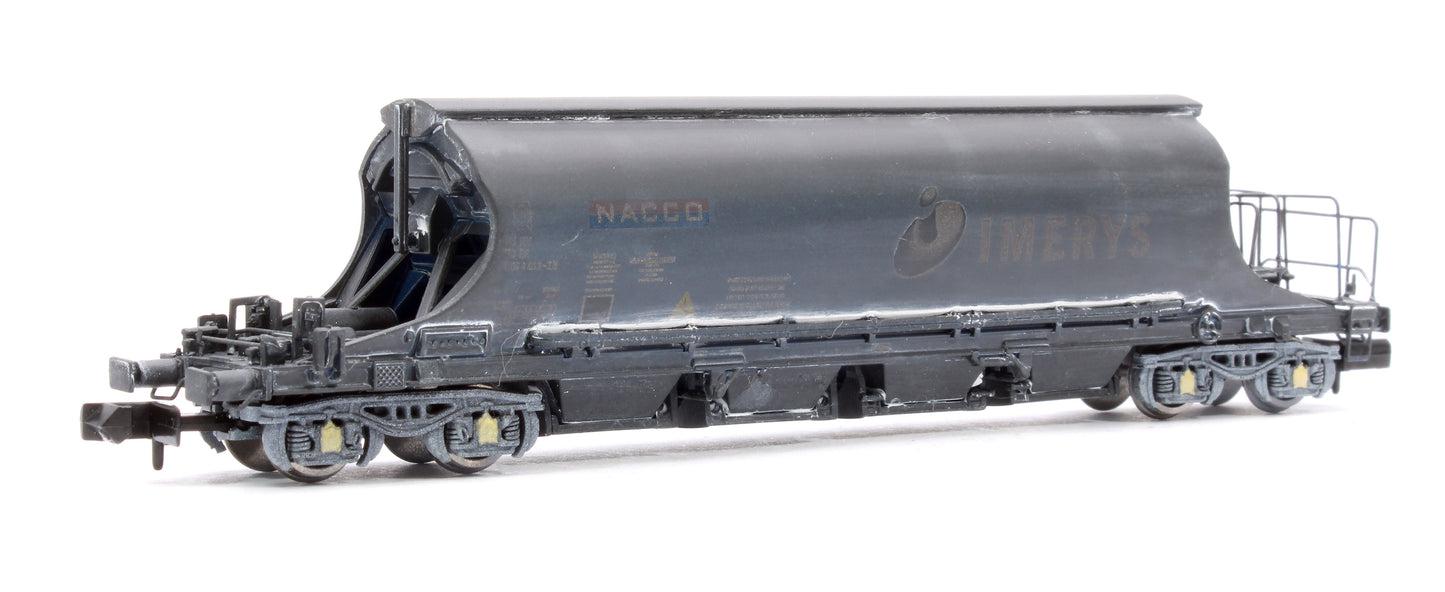 Pack of 4 JIA Nacco Wagons Imerys Blue - Heavily Weathered