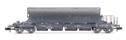 Pack of 4 JIA Nacco Wagons Imerys Blue - Heavily Weathered