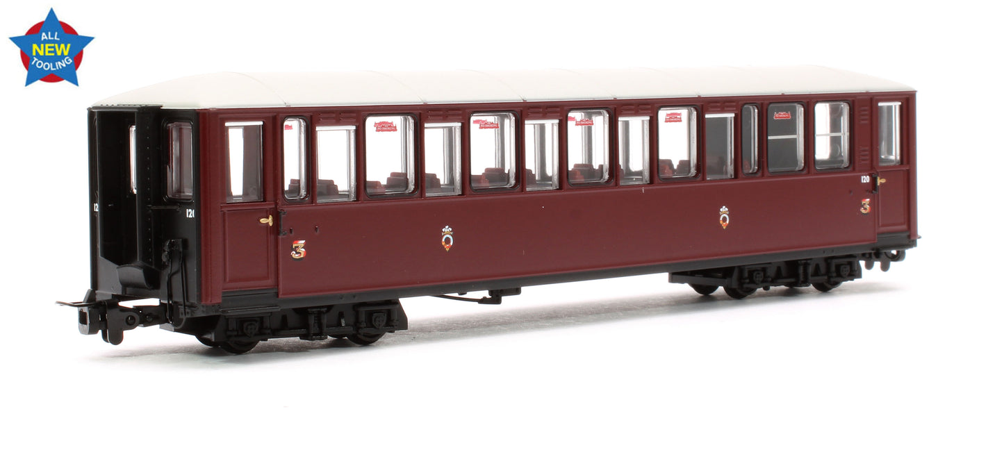 Ffestiniog Railway 'Tin Car' Saloon Third No. 120 FR Maroon