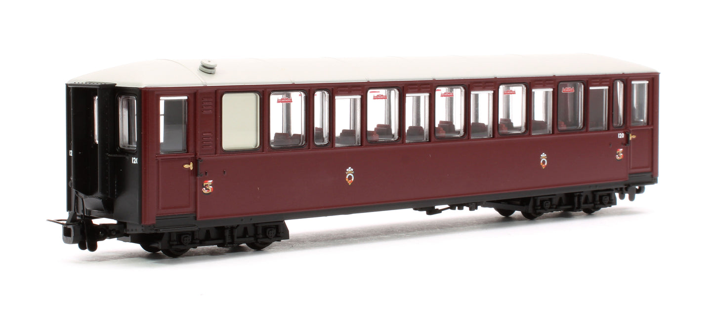 Ffestiniog Railway 'Tin Car' Saloon Third No. 120 FR Maroon