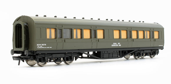 Pre-Owned 57' Ex-LMS Composite Coach BR Departmental Olive Green