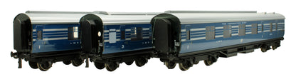 Pre-Owned Set of 3x LMS Blue Coronation Scot Coaches
