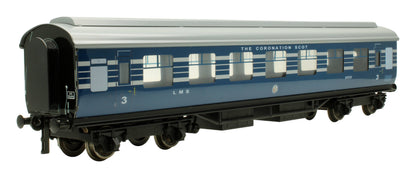 Pre-Owned Set of 3x LMS Blue Coronation Scot Coaches