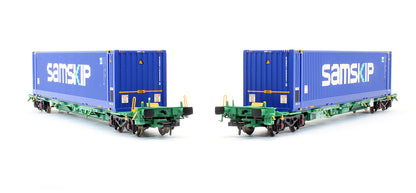 Pre-Owned Intermodal Bogie Wagons With Two 45ft Containers 'Samskip'